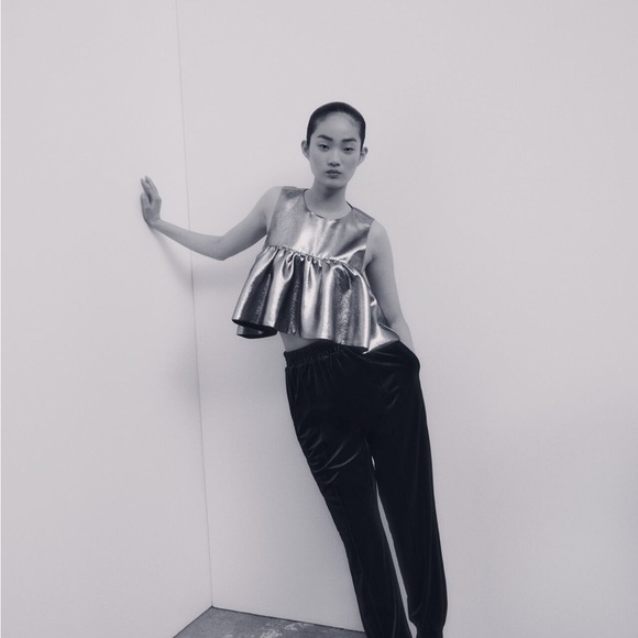 Zara Shimmery Ruffled Top - Picture 3 of 8